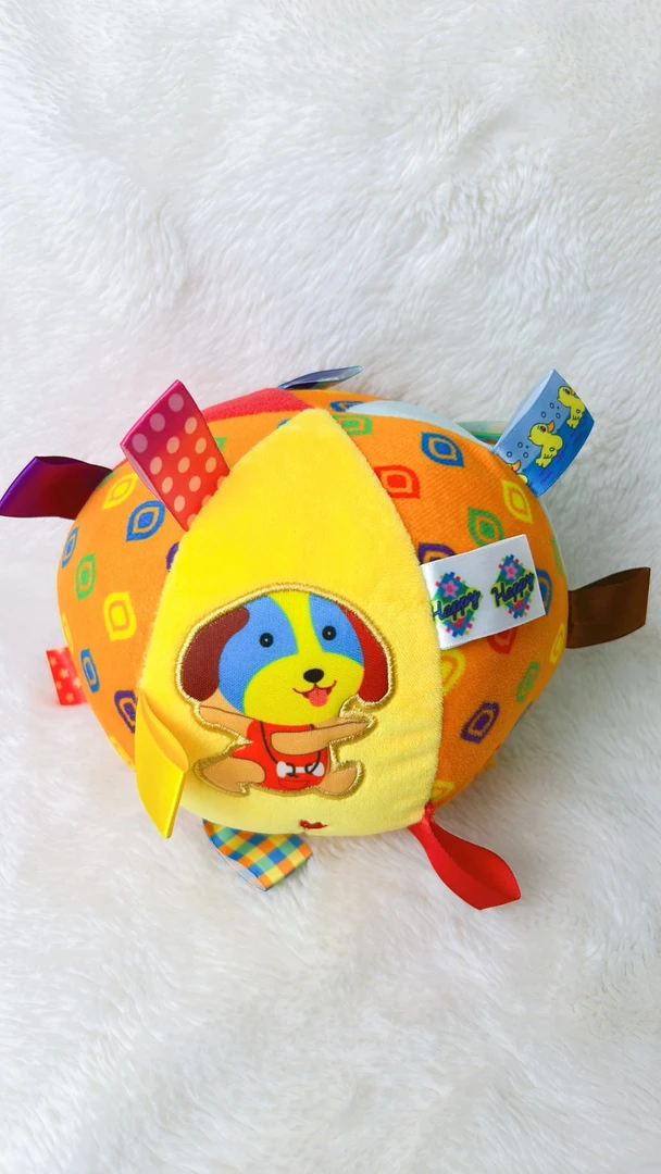 狗狗玩具毛绒发声互动陪伴解闷安抚彩带摇铃球