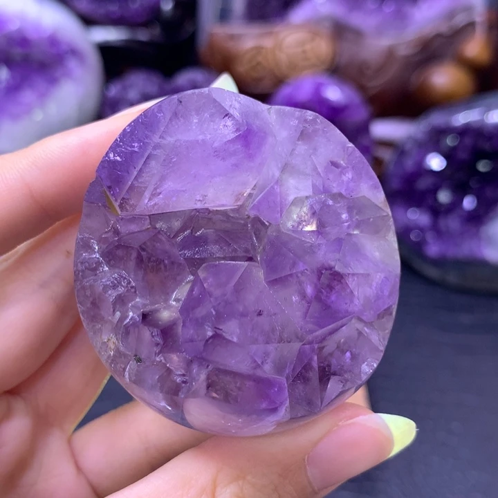 紫晶珠宝半成品未镶嵌