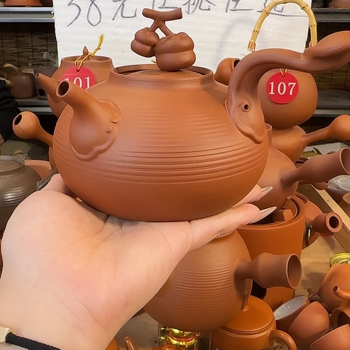 老朱泥凤竹园老朱泥事事如意550毫升左右全手工微瑕