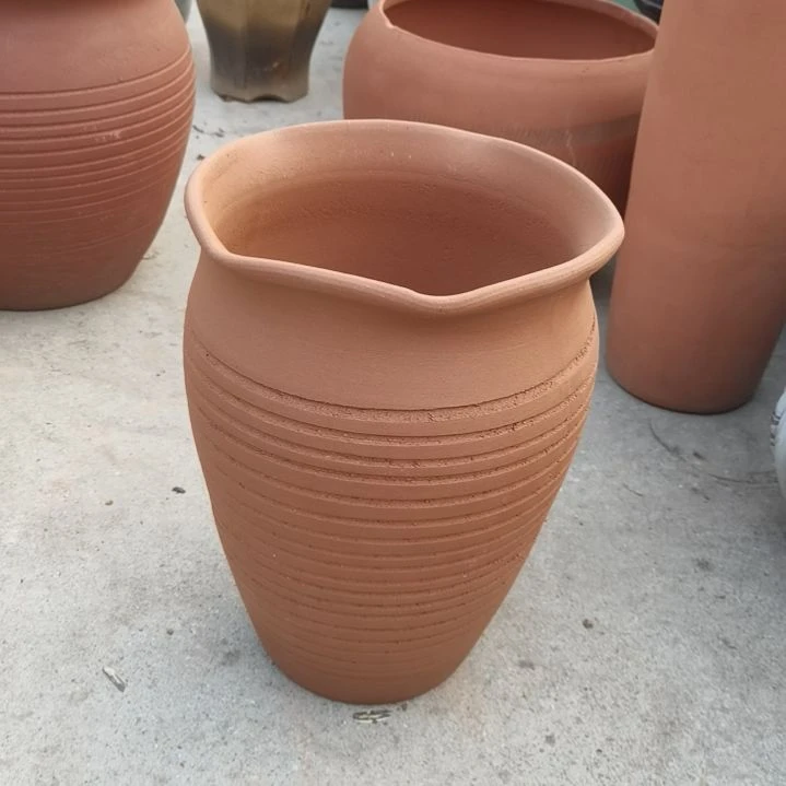 红陶口20高29瑕疵口变形扁了