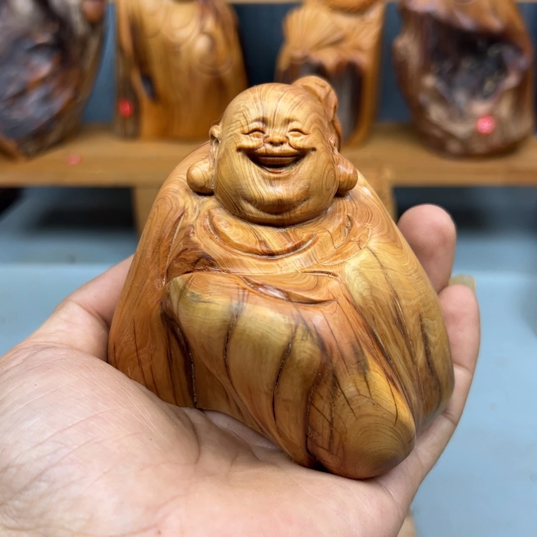 、***觉木崖柏木摆件手把件