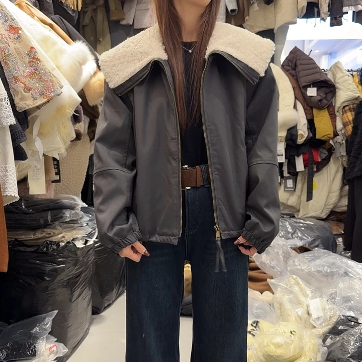 毛衣女短装上衣潮休闲短装套装宽松韩版套裙子