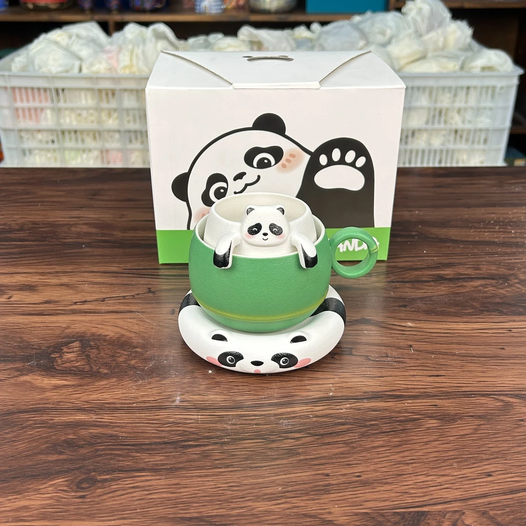 大海茶器@@F413-熊猫办公杯