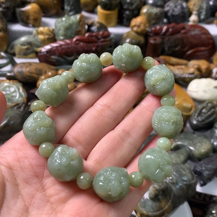 未镶嵌岫岩河磨玉（透闪石质玉）笔搁