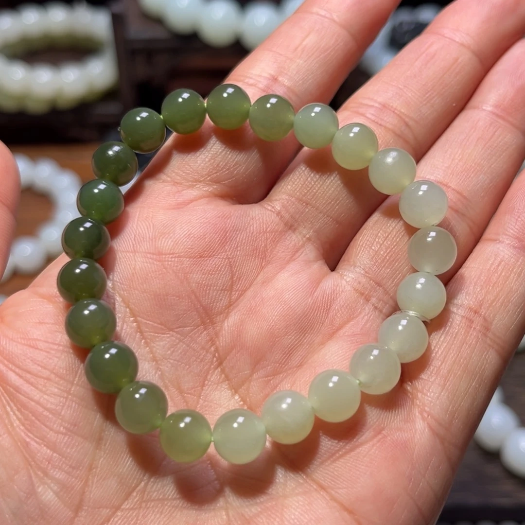 和田玉未镶嵌手链卡8