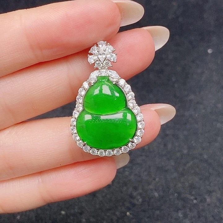 颈饰银S925镶嵌翡翠翡翠