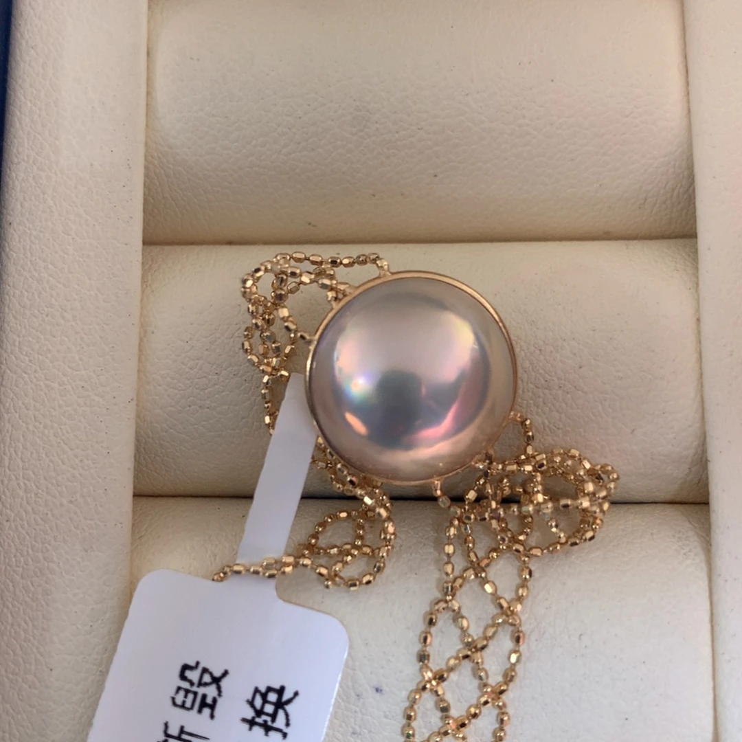 18K金镶嵌手绳拼合珍珠（马贝珠）