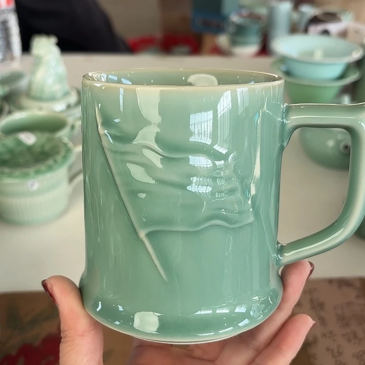 龙泉云间青瓷小米茶器