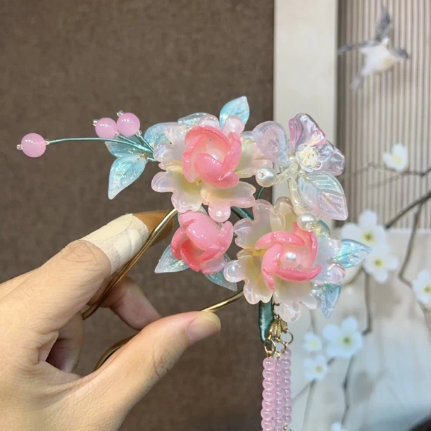 636发梳款大U钗主体发饰原创汉服发饰头饰流苏发饰旗袍配饰古风