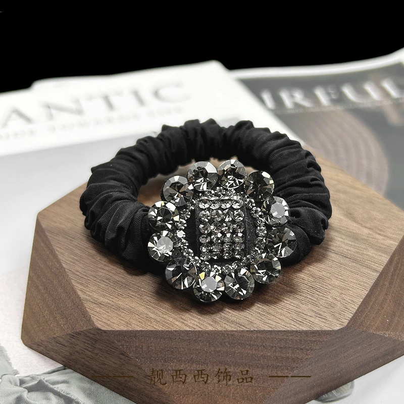 【LXX靓西西】1087 发圈黑色气质百搭高弹力面膜发圈