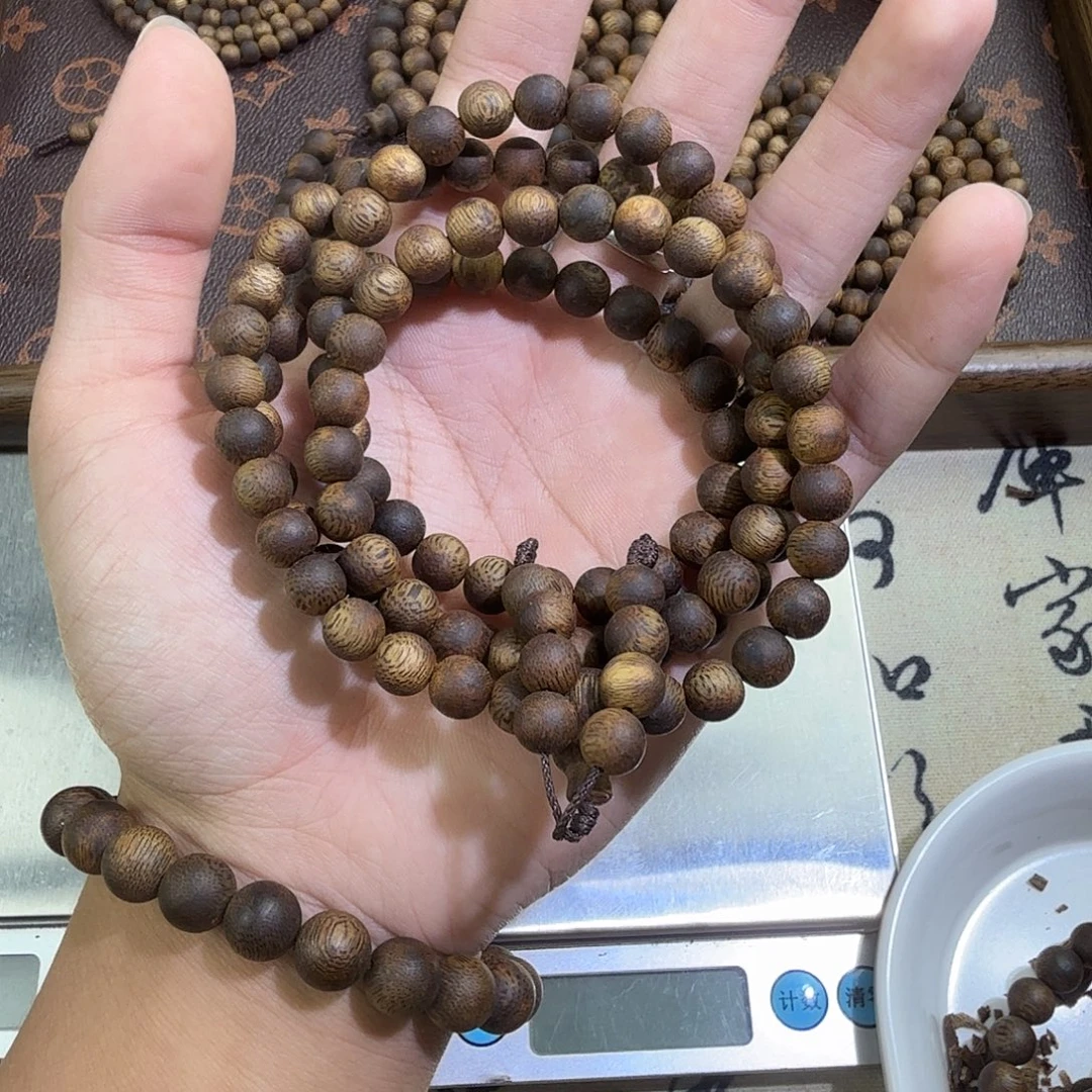怡***然沉香手串圆珠多圈08-24g