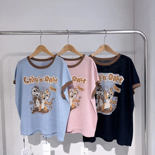 水淼2025夏水淼/2025夏季新款时尚舒适卡通毛织套头衫  20708