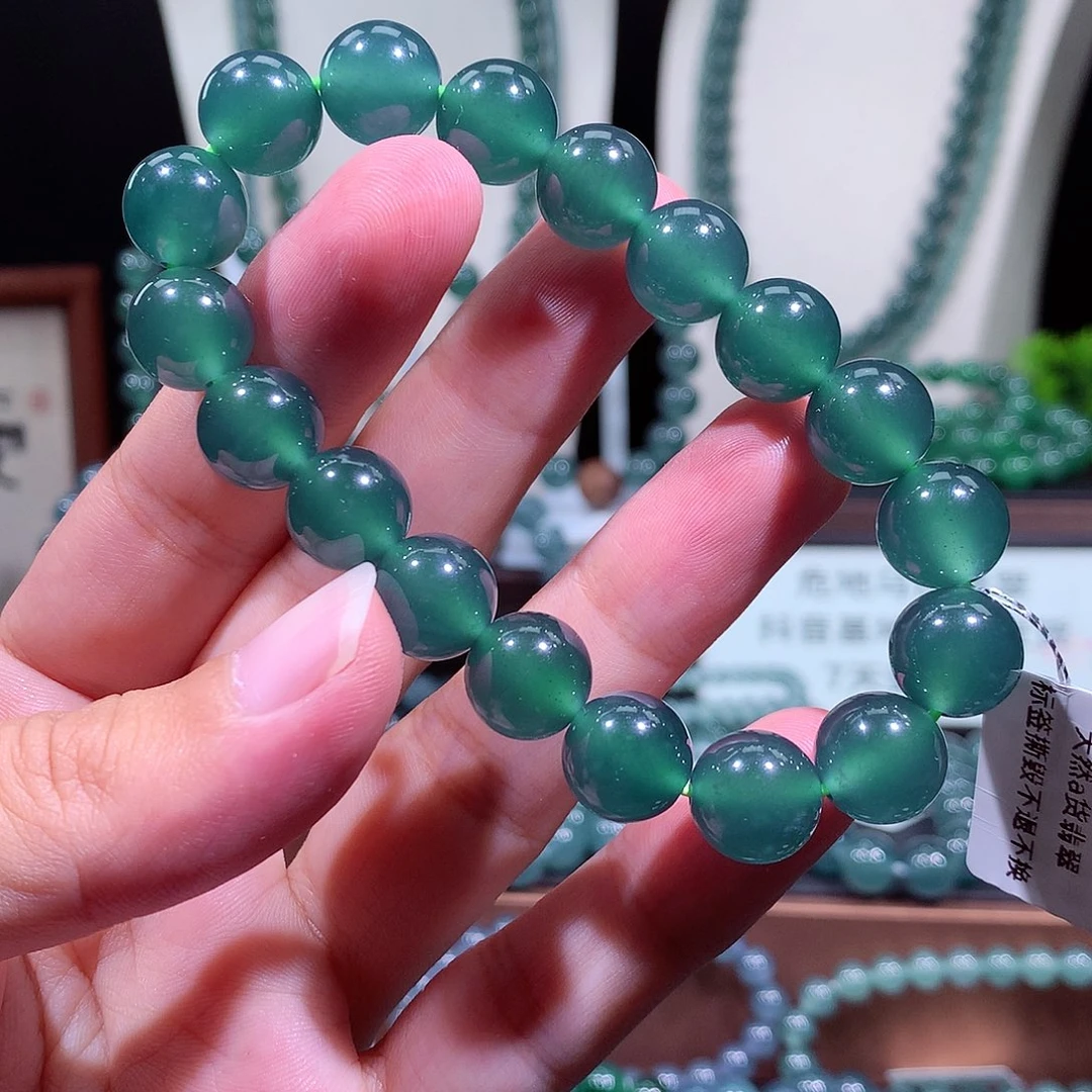 翡翠未镶嵌手链天然a货翡翠手串11.8