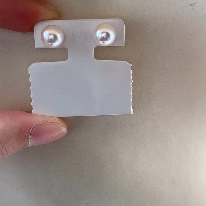 海水珍珠耳饰银S925镶嵌8-8.5mm ak