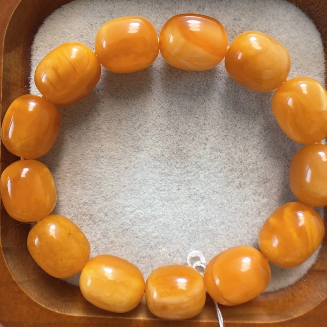 未镶嵌蜜蜡手串蜜蜡
