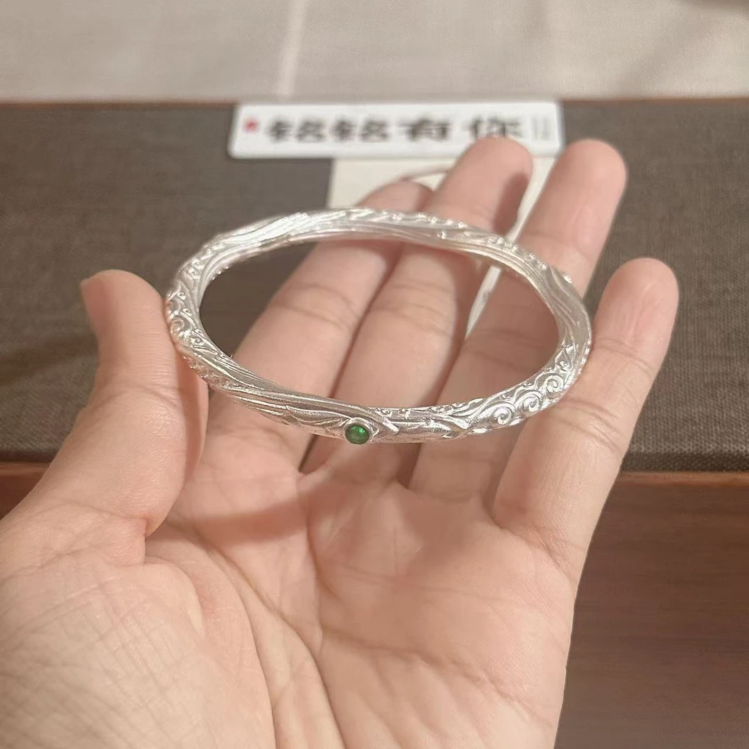 铭铭有你 足银手镯 足银999.9乾坤手镯