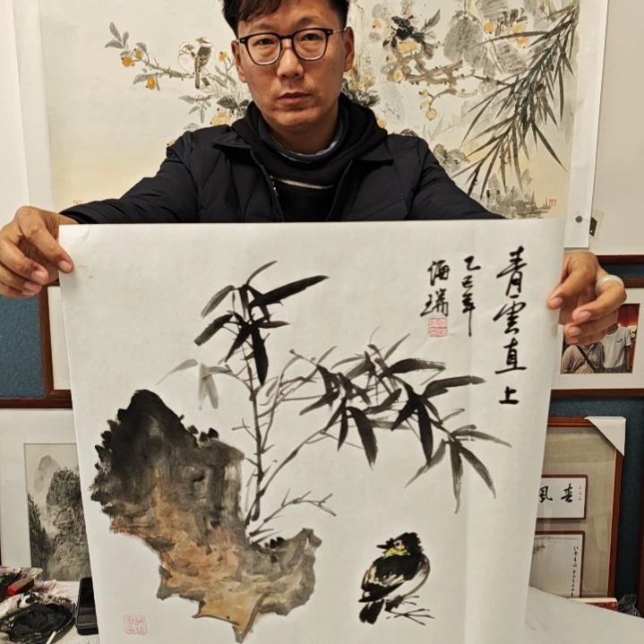 国画贾海瑞老师现场定制