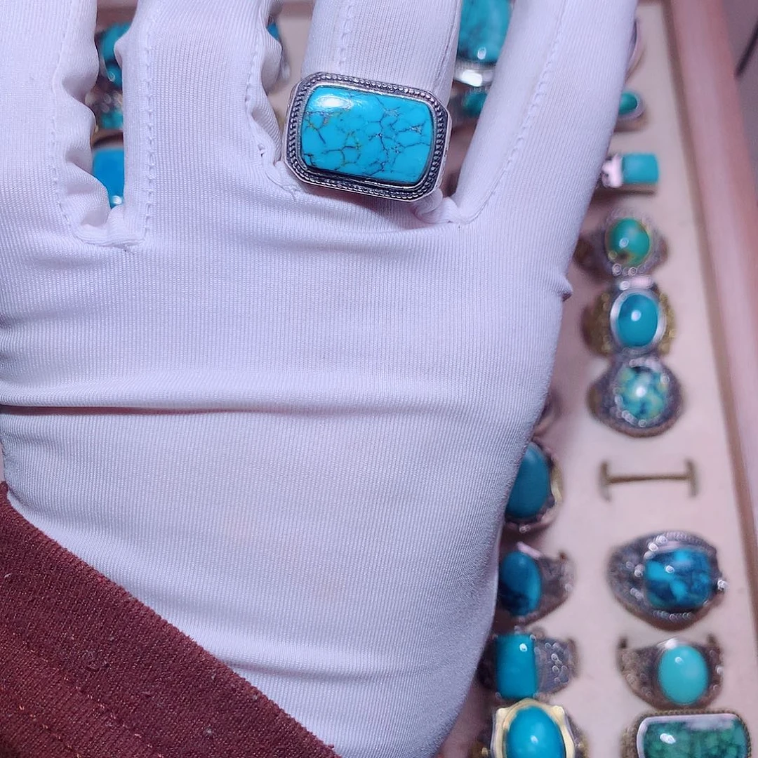 绿松石银S925镶嵌颈饰