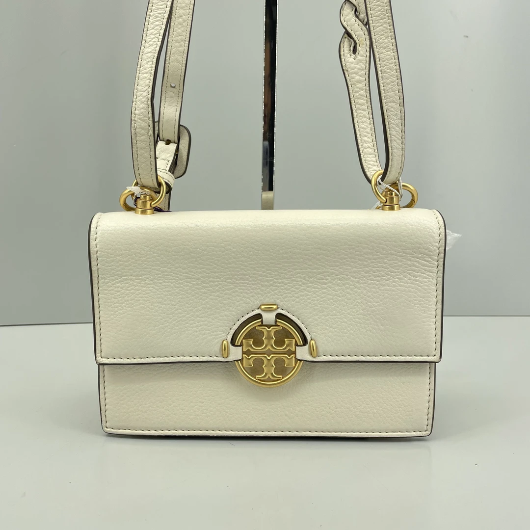 95新 TORY BURCH/汤丽柏琦 miller白色迷你风琴包19*12*6 E041001