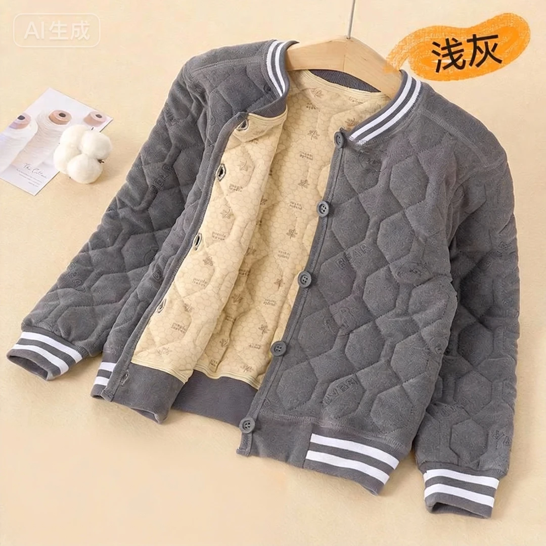 3080新款潮童男女童校服神器冬季加厚保暖棉衣内胆中大童洋气内搭