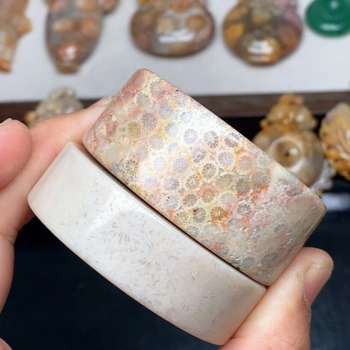 硅化珊瑚（珊瑚玉）手镯未镶嵌