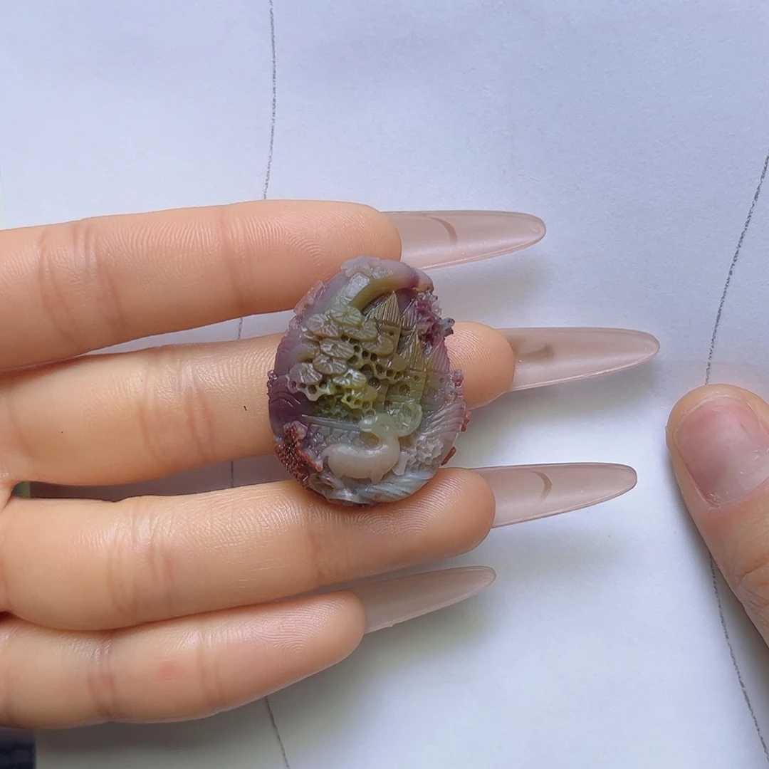 玛瑙/玉髓未镶嵌定制吊坠