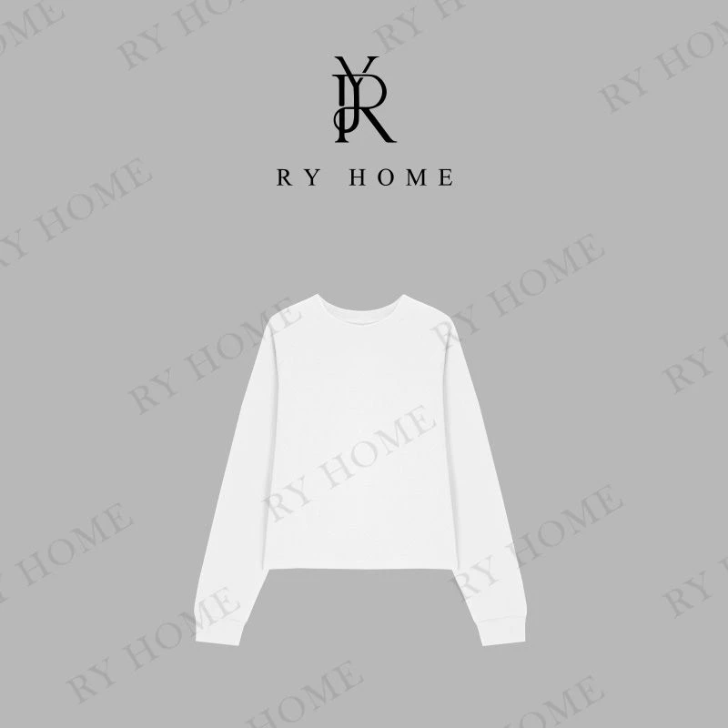 【容雨RYHOME】设计款落肩袖大版长袖卫衣T恤253T2151