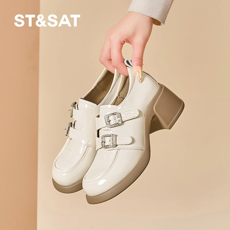 星期六女鞋旗舰店乐福鞋2025夏季新款复古英伦风单鞋学院风小皮鞋