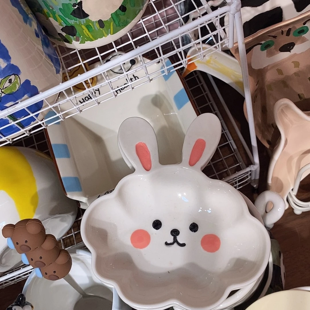 陶瓷陶瓷兔子味碟一个