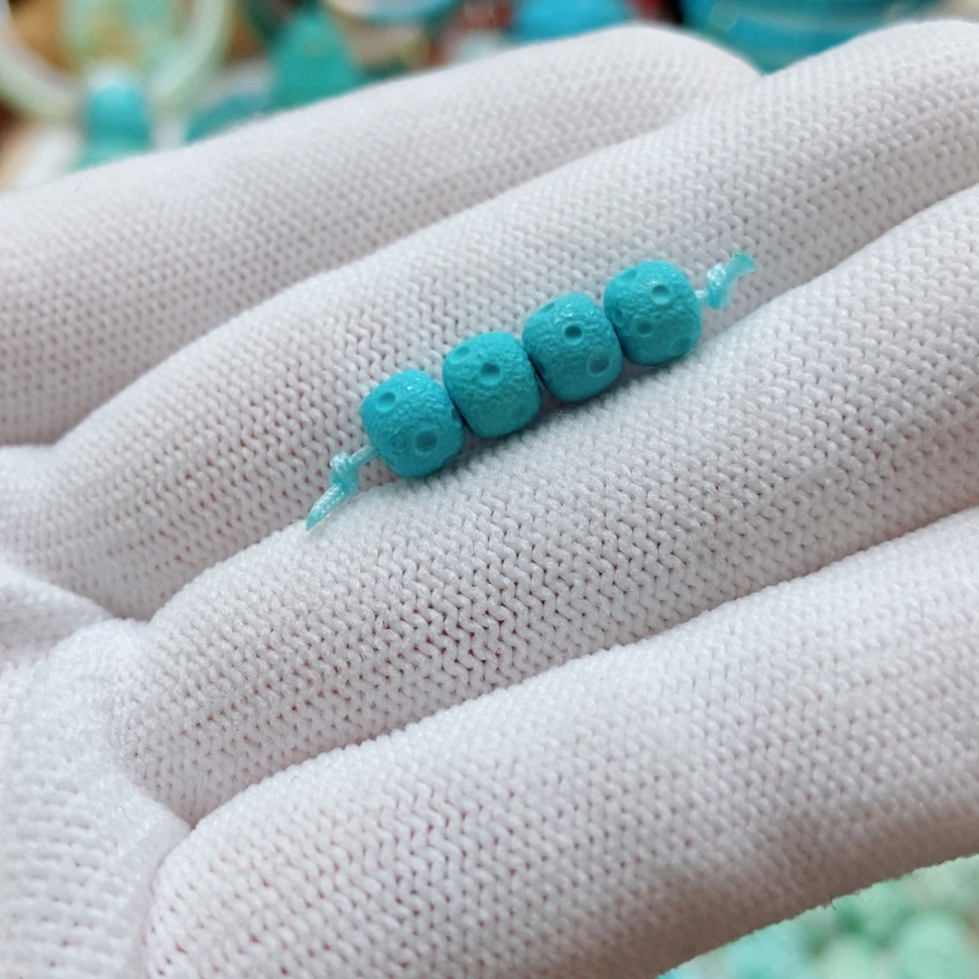 绿松石未镶嵌星球老型珠6m