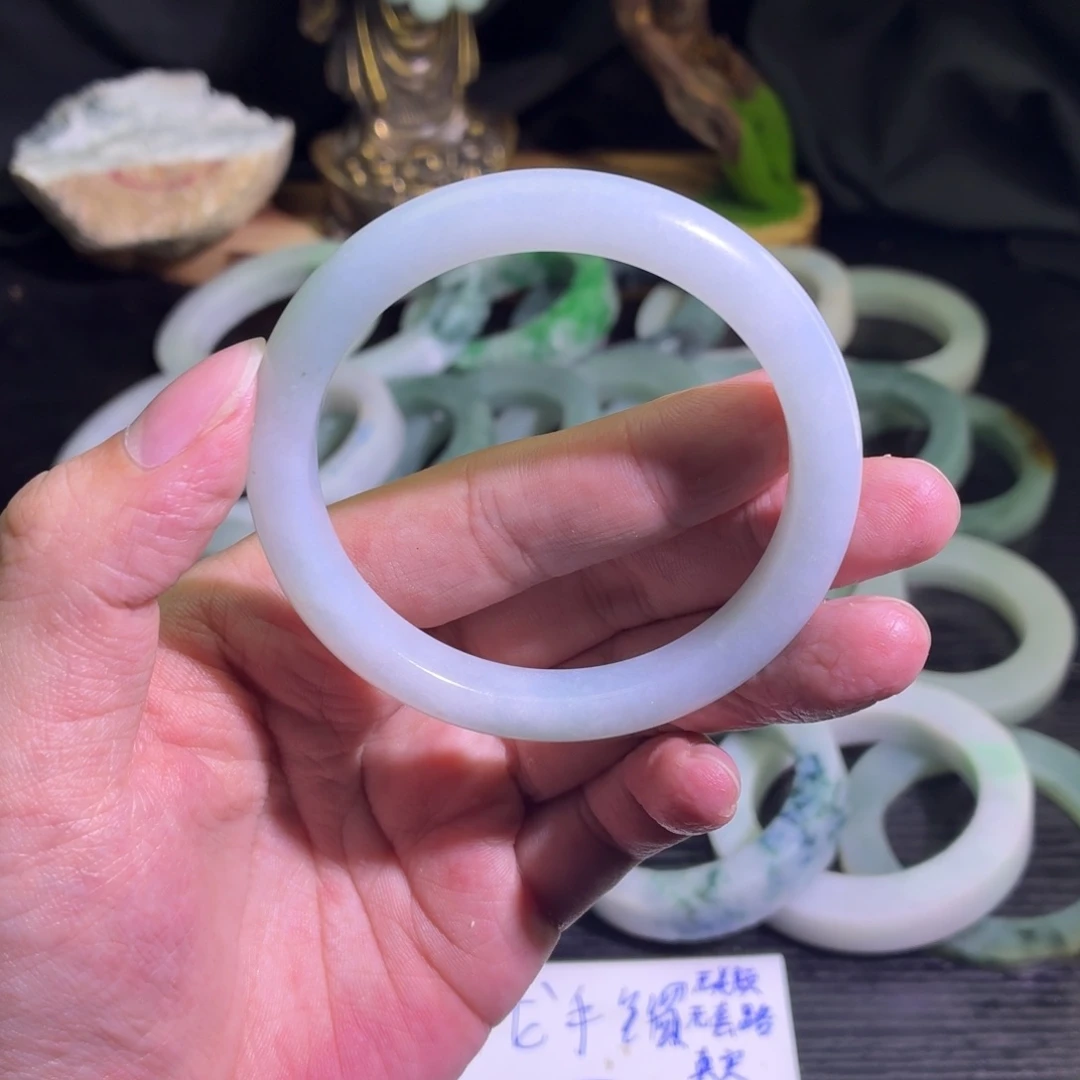 定制翡翠未镶嵌天然翡翠A货毛胚手镯定制