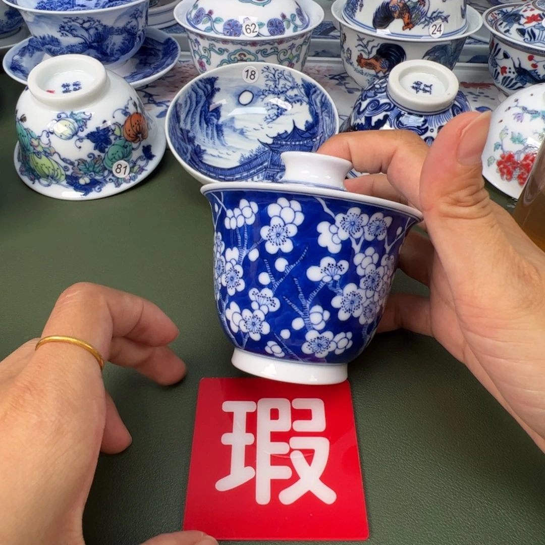 景德镇纯手工纯手绘茶具木木24