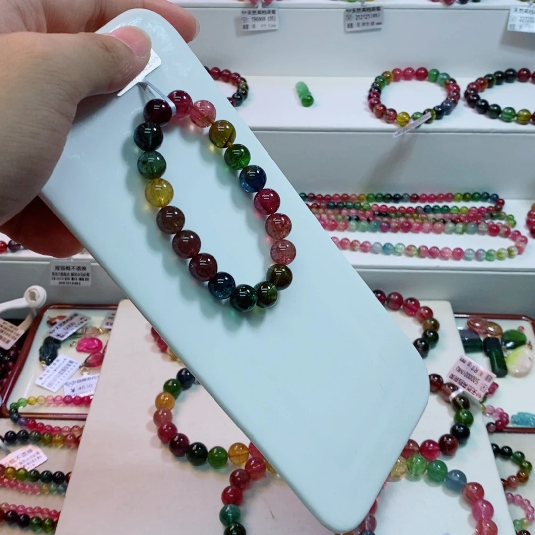 如***幻未镶嵌手链碧玺多样性发一条