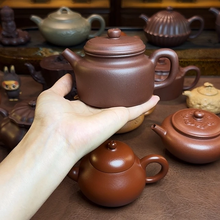 h***间茶壶紫砂德钟壶，底槽清