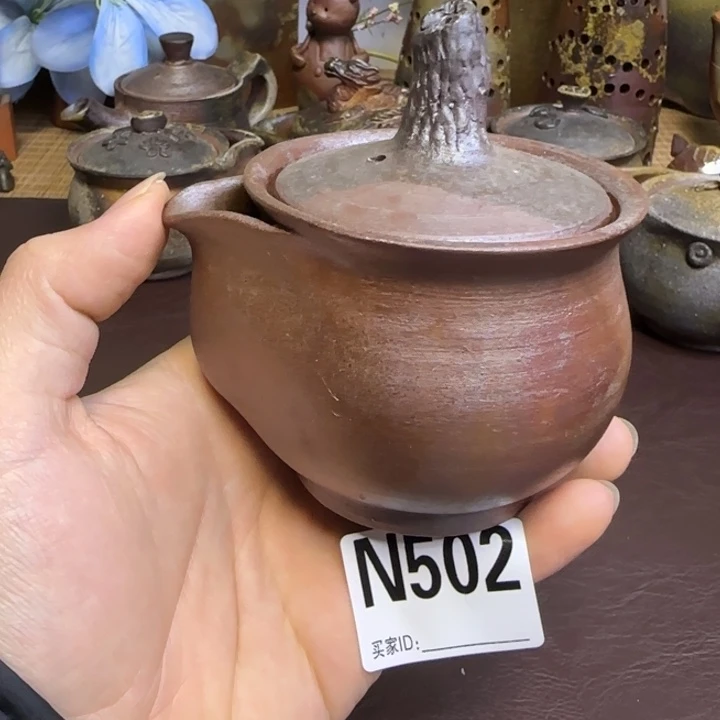 菅形基道宝瓶备前烧作品