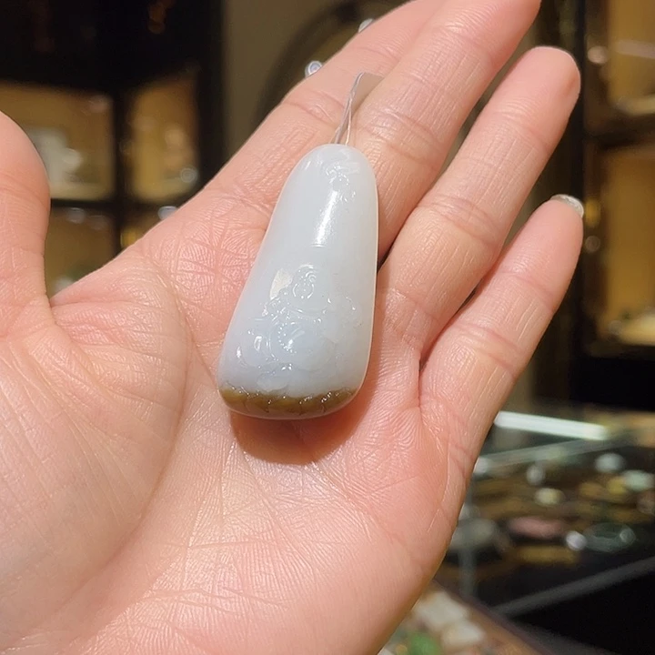 颈饰未镶嵌和田玉佛引福来