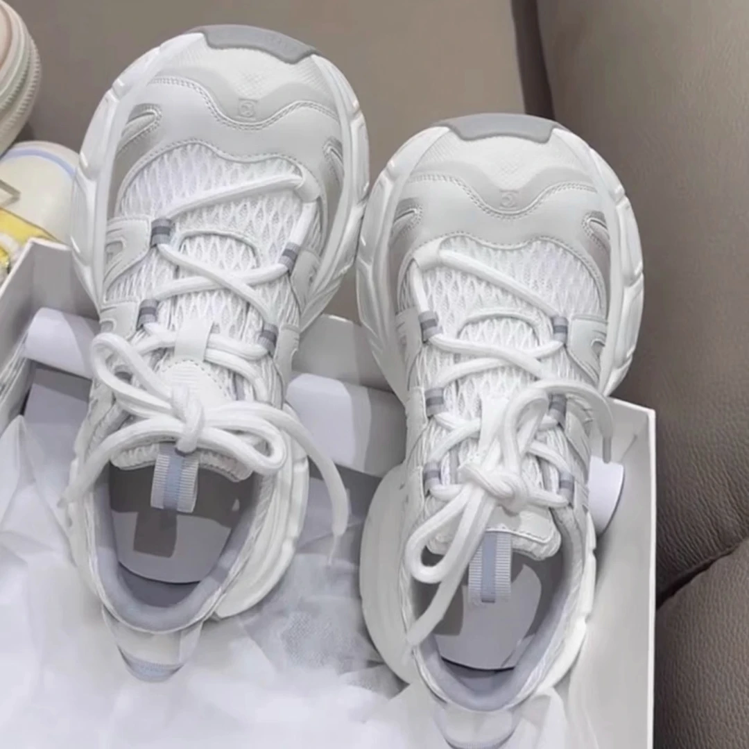 137-12夏季网老爹鞋增高女2025新款时尚百搭休闲鞋ins韩版潮鞋