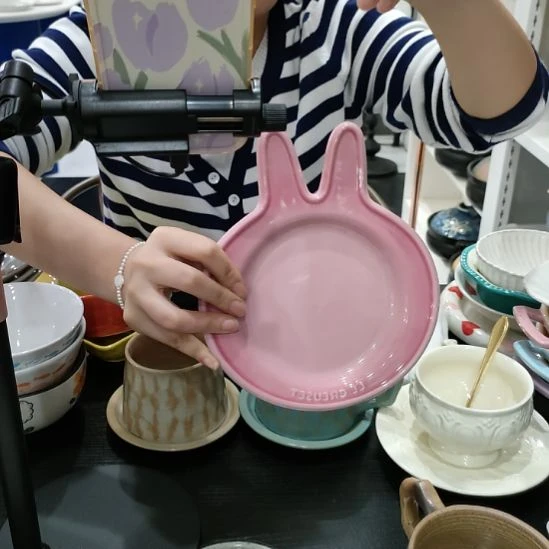 瓷高温瓷釉下彩菜盘