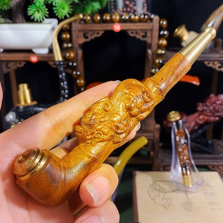 高端定制金丝楠烟嘴