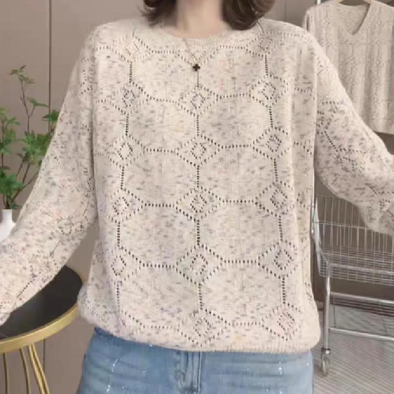 2025星空-欧货秋冬新款圆领软糯亲肤长袖针织衫套头女气质网红女，