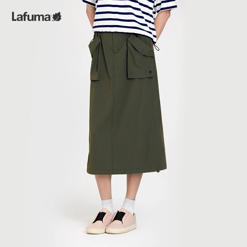 LAFUMA户外25春夏防泼水工装半身裙女士防晒侧抽绳裙子LFPA5BQ60