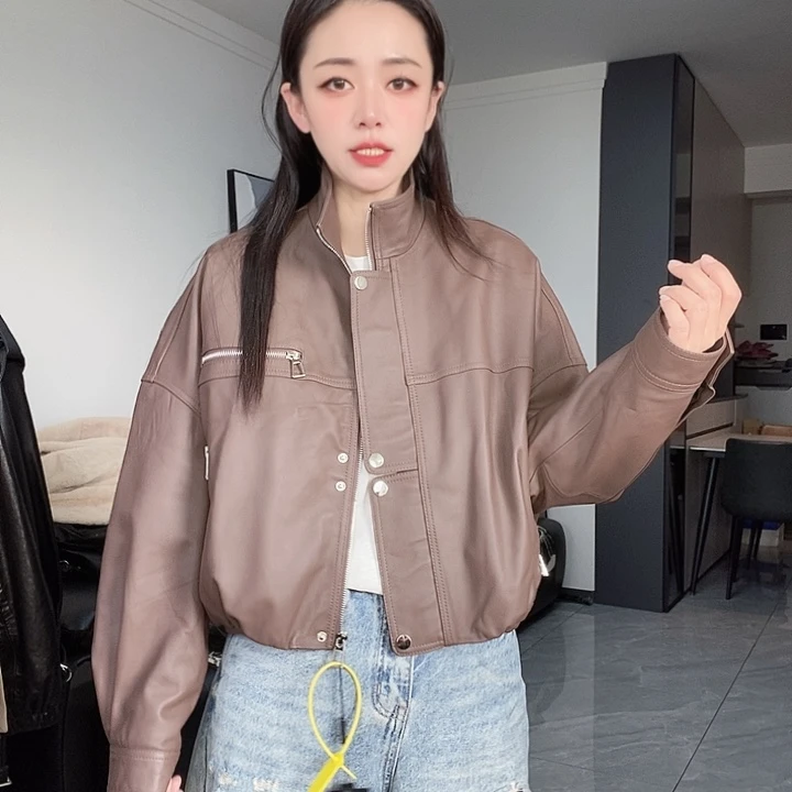 绵羊皮咖啡色磨砂皮130斤内