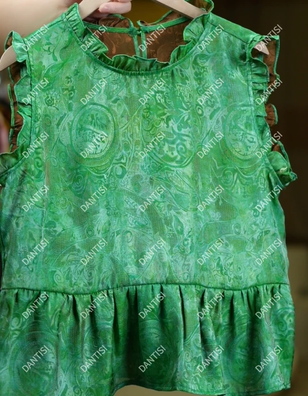 风浅《非遗美学》1575夏季新款荷叶边减龄百搭上衣