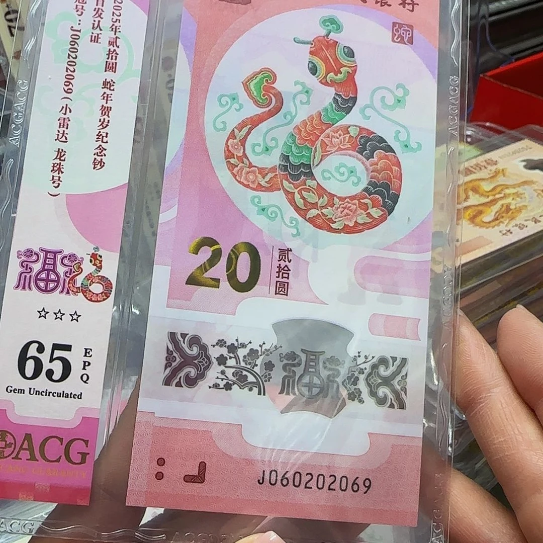 蛇钞爱藏评级竖标龙珠号2069