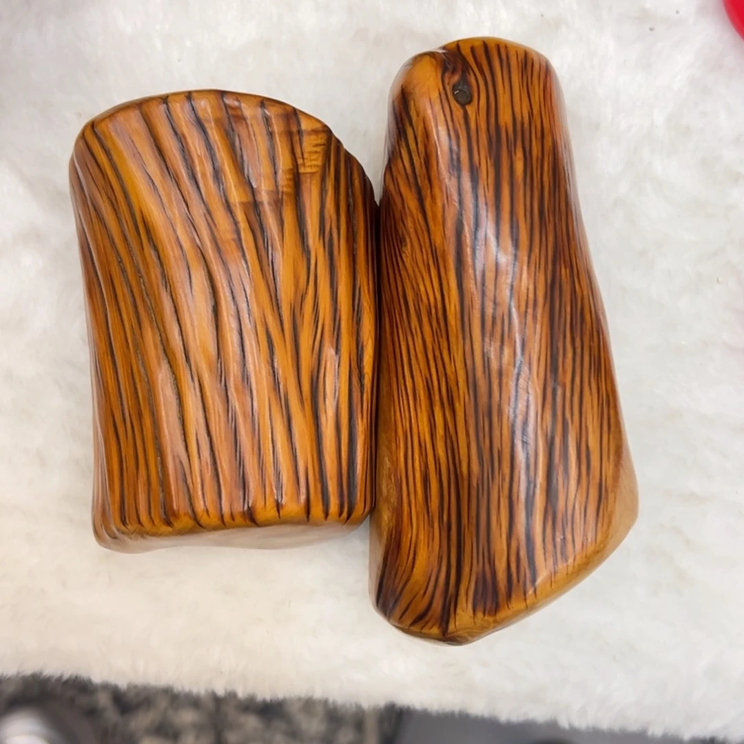 柏木鲨**大陈华纹理手把件