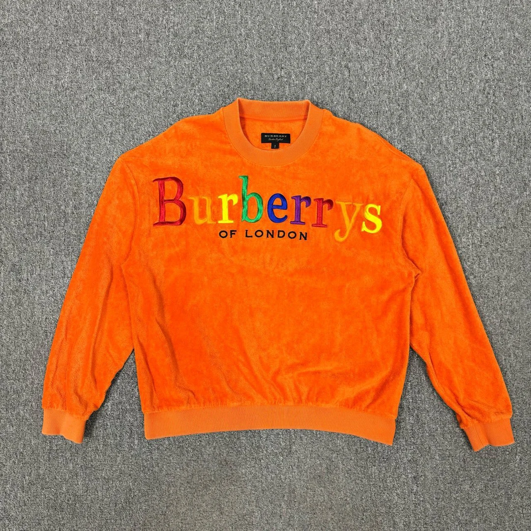 99新 BURBERRY/博柏利 12117400彩虹字母 logo毛线圈卫衣 S码98新