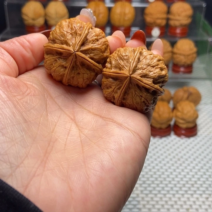 把件文玩核桃9鸿运四棱