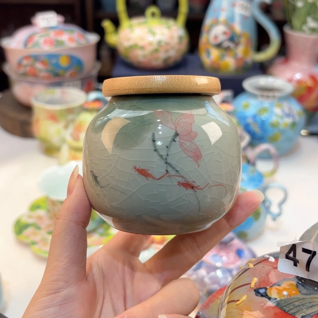 景德镇手绘高温釉下彩陶瓷茶具