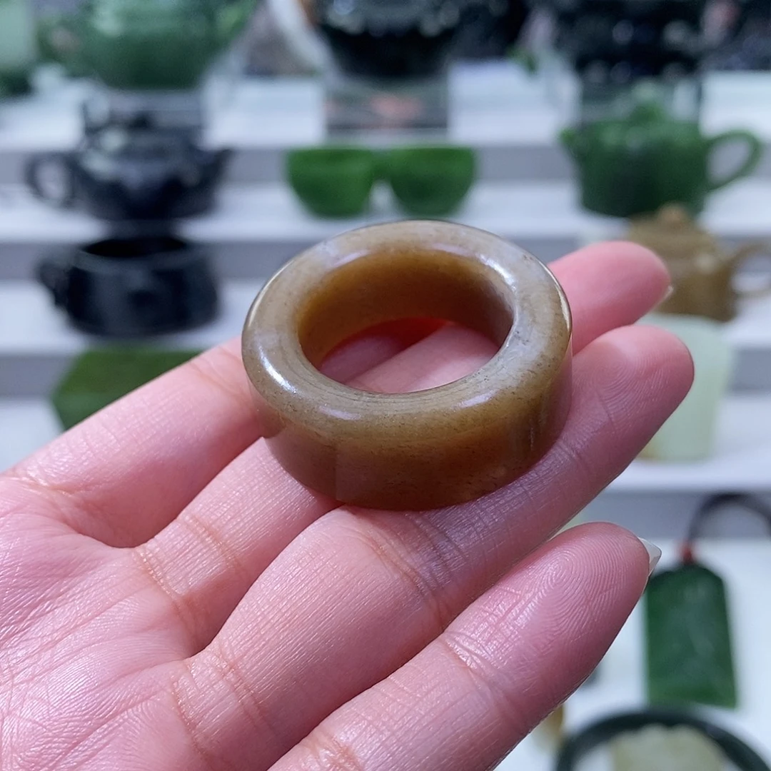 和田玉未镶嵌挂件扳指