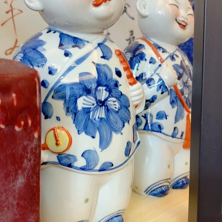 摆件牛****夷陶瓷摆件不固定一对